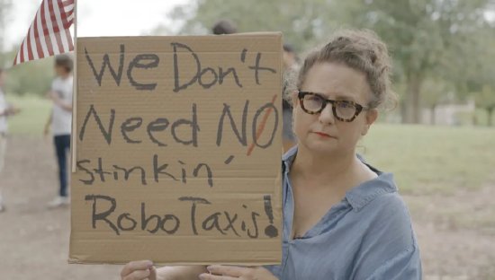 特斯拉在得州奥斯汀(😃)遭遇抗议活动：反对马斯克Robotaxi计划